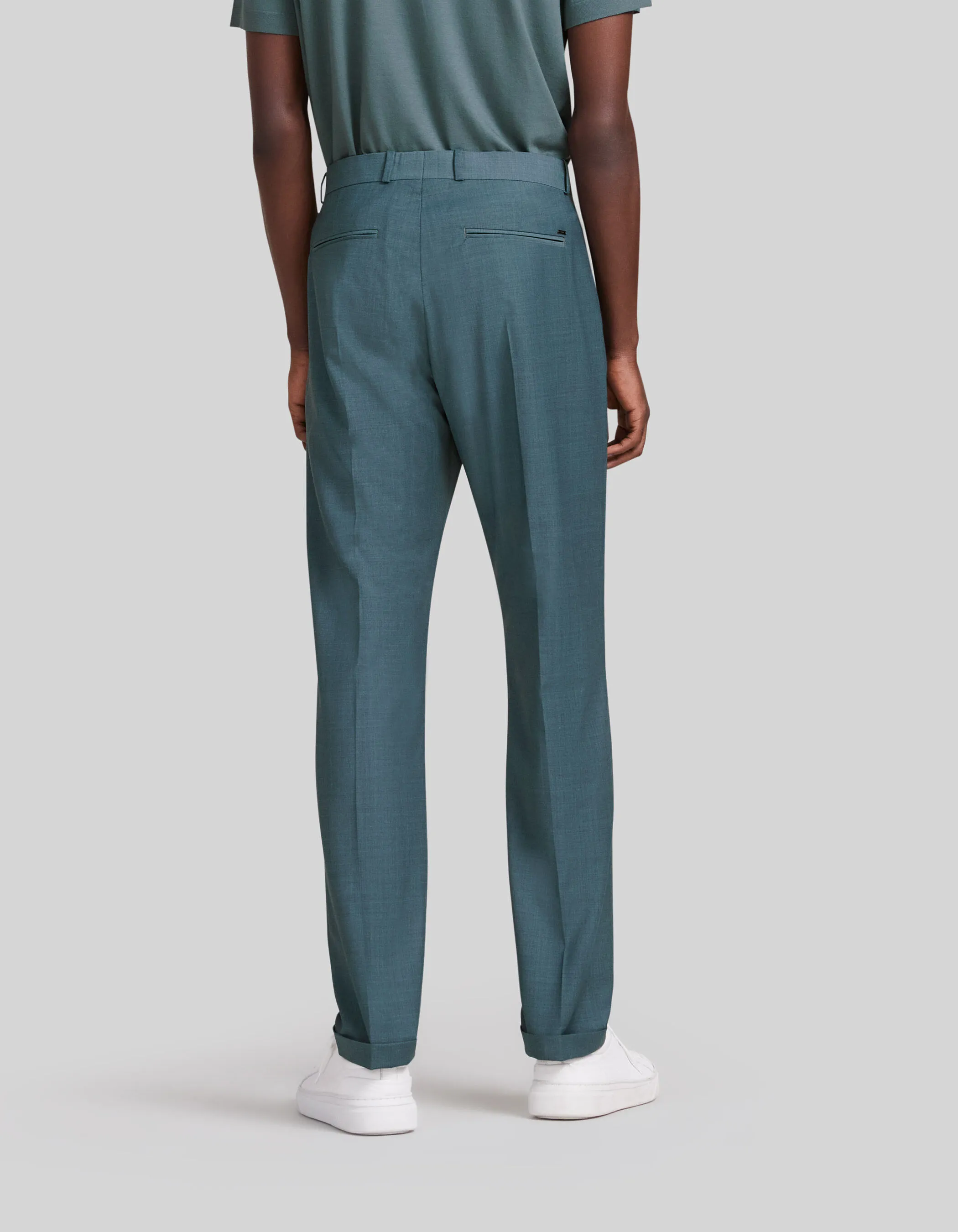 Pantalon de costume vert bleuté Homme