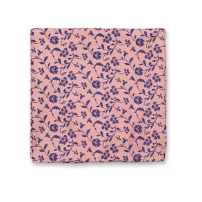 Pochettes de costume / Pochette de costume de luxe rose clair - Fleurs bleues