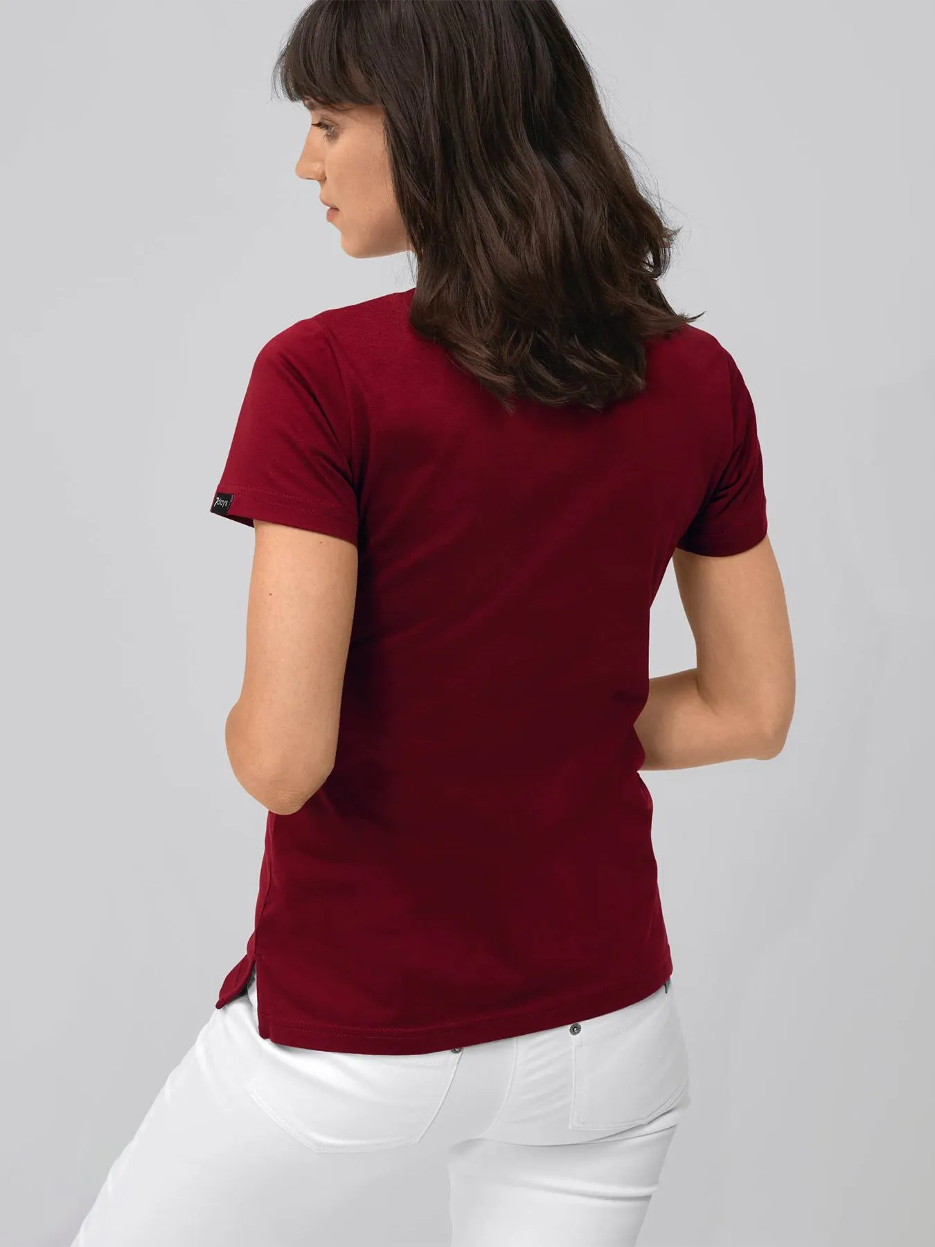 Polo femme en jersey à maille interlock – col en tricot