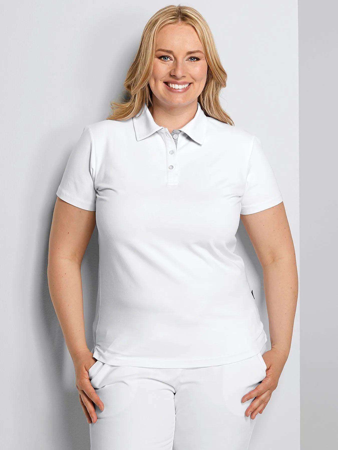 Polo femme en single jersey