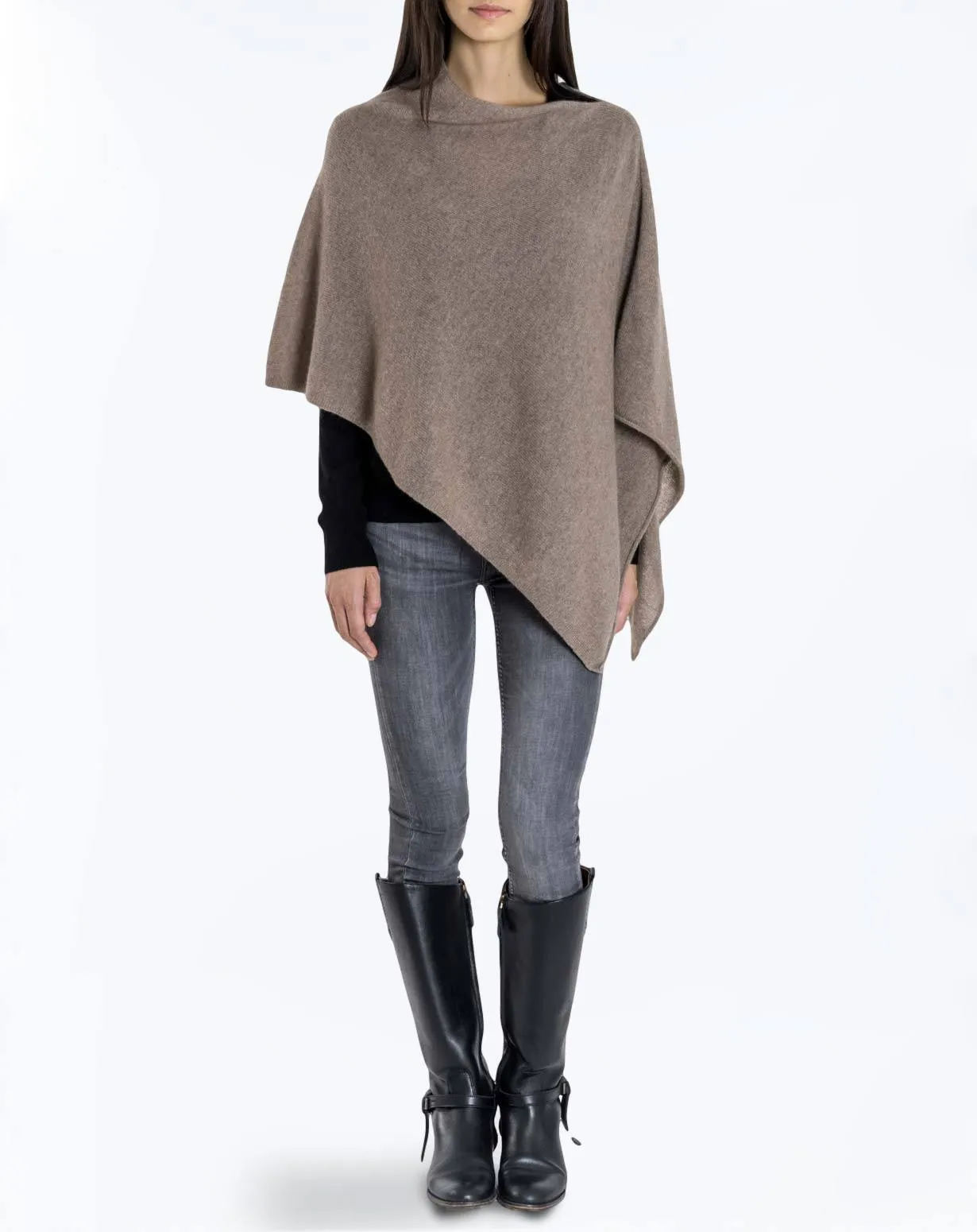 Poncho Asymétrique en Cachemire Femme