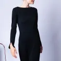 Robe en laine et soie fente dos - Epopée