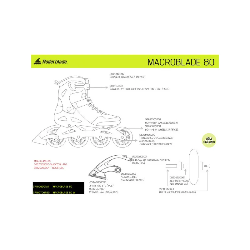 Roller Fitness Complets ROLLERBLADE Macroblade 80 W