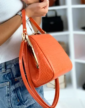 Sac à main rétro style porte-feuille orange