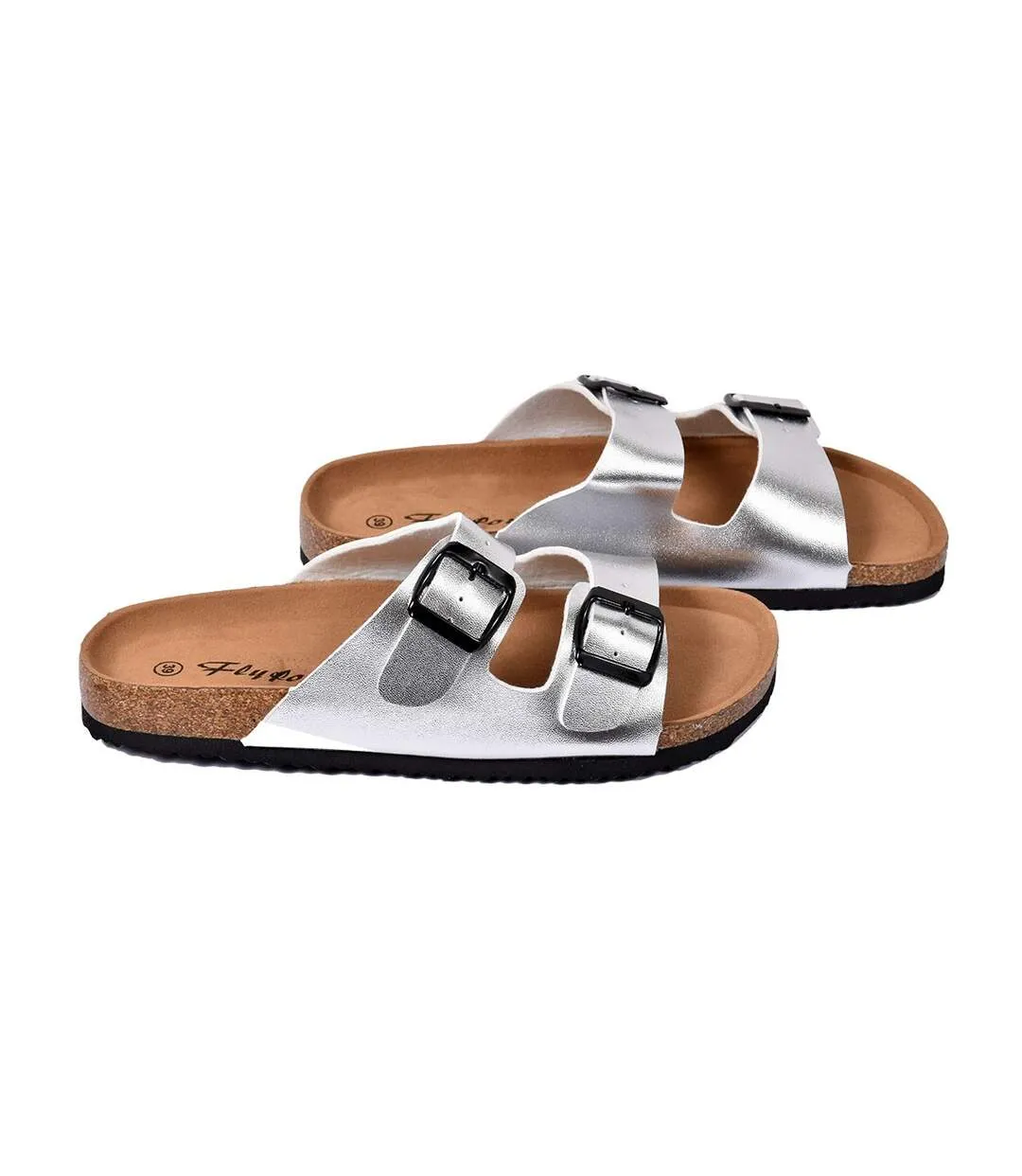 Sandale Mule Femme PREMIUM - Chaussure d'été Qualité et Confort - M31 ARGENT