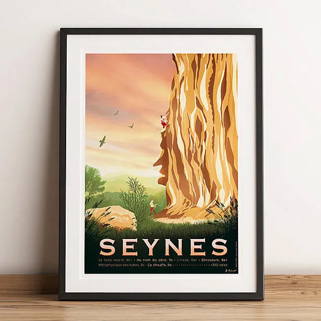 SEYNES AFFICHE A3 VINTAGE