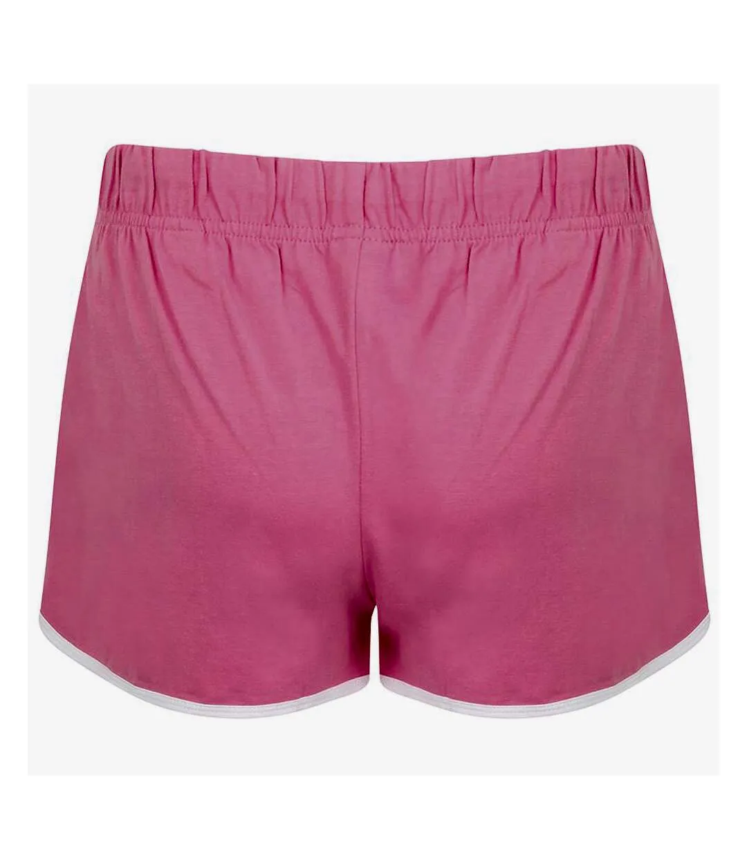 Short de sport rétro femme rose/blanc Skinni Fit