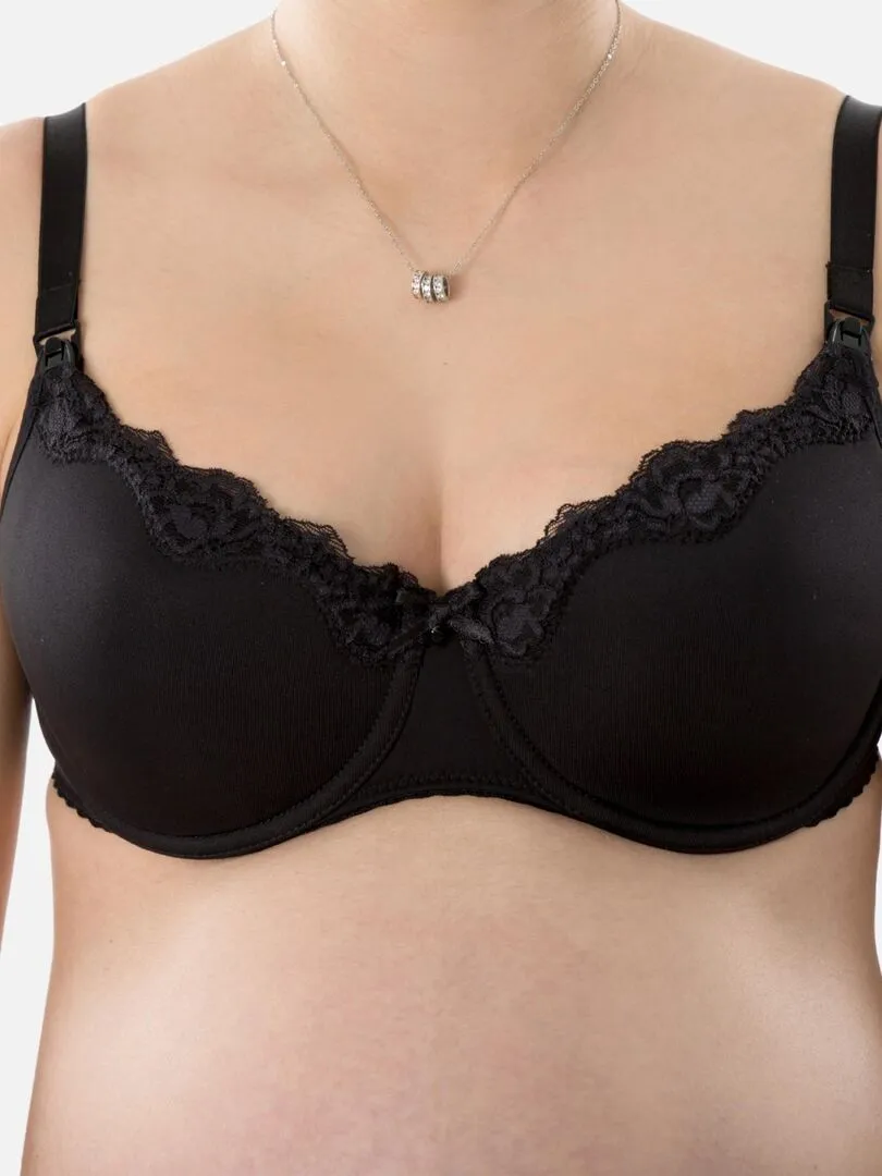 Soutien-gorge d'allaitement à armatures souples CAROLINE 'Bogema' - Noir