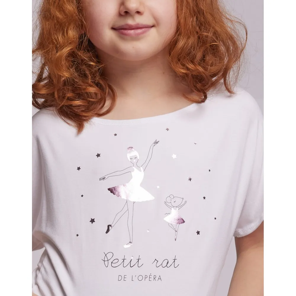 T-SHIRT COURT DANSE FILLE - AGILE JR OPERA Temps Danse - FAME LA MAISON DE LA DANSE