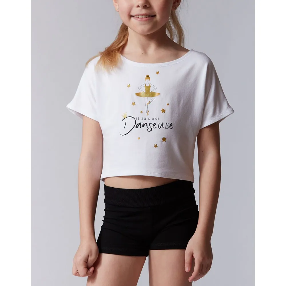 T-SHIRT DANSE FILLE - AGILE JR PRINCESS Temps Danse - FAME LA MAISON DE LA DANSE