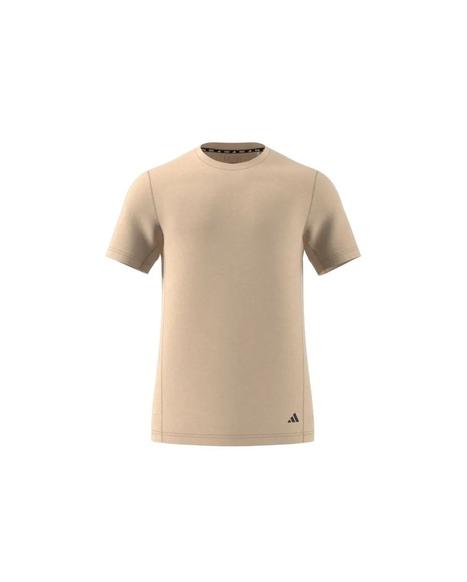 T-shirt de fitness manches courtes Homme YOGA TEE Beige