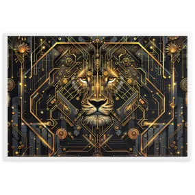 Tableau Lion Géométrique - Art Déco