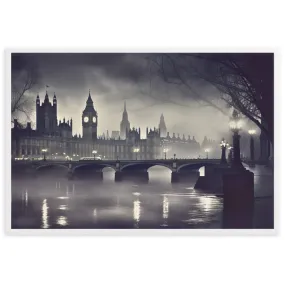 Tableau Londres Noir et Blanc - Esprit Victorien