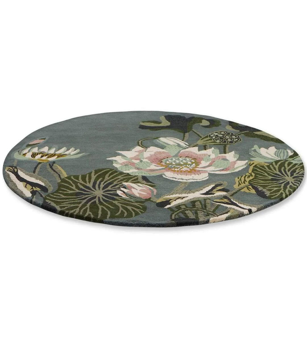 Tapis rond WATERLILY tufté main en laine