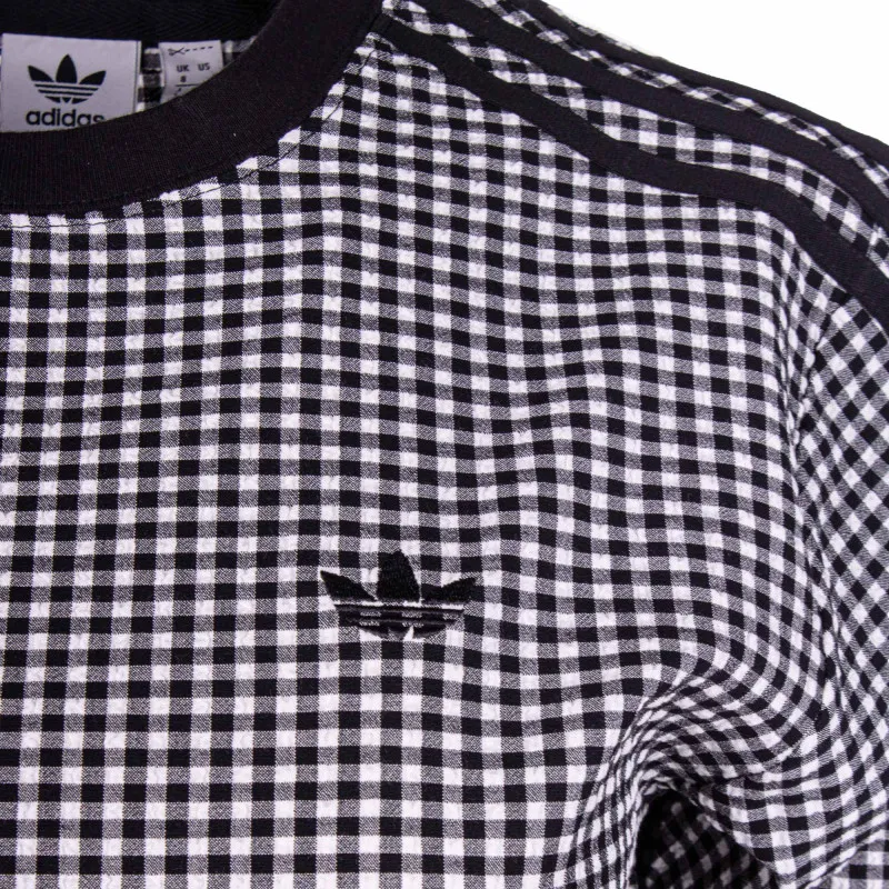 Tee shirt à carreaux Gingham Femme ADIDAS à prix dégriffé ! | 