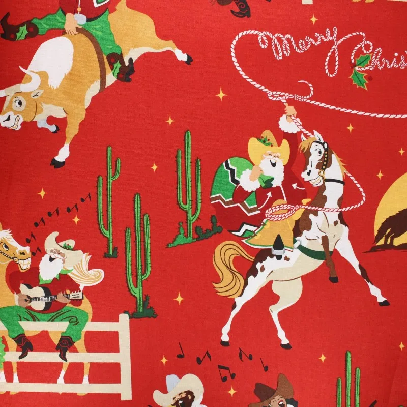 Tissu coton Alexander Henry Giddy-up - rouge