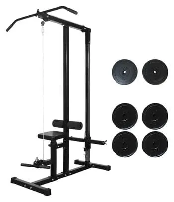 Tour de musculation avec plaques de poids 40 kg sport fitness