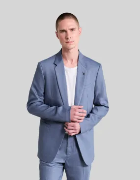 Veste de costume light blue lin mélangé Homme