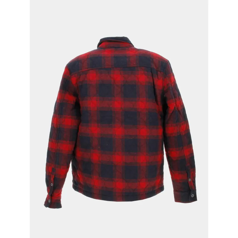 Veste à carreaux en laine rouge homme - Petrol Industries | wimod