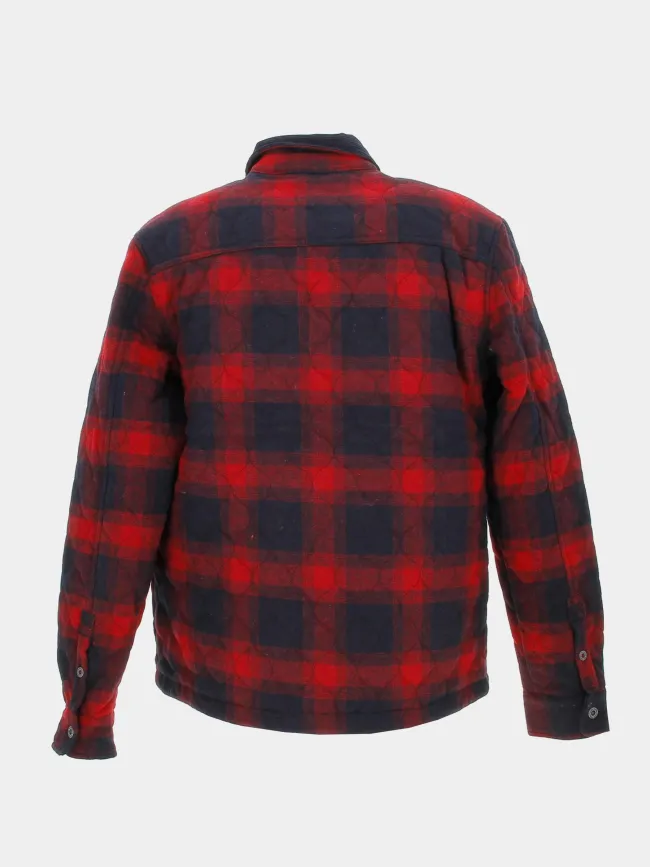 Veste à carreaux en laine rouge homme - Petrol Industries | wimod