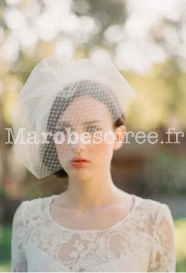 Voilette de mariée rétro simple - réf F020