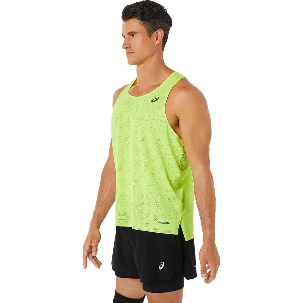 Vêtements de sport Asics Homme | Débardeur de running ultra-léger et ventilé Asics Ventilate 2.0 Singlet M Hazard Green pour hom