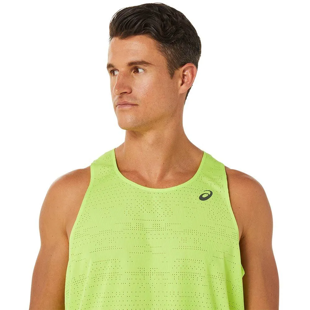 Vêtements de sport Asics Homme | Débardeur de running ultra-léger et ventilé Asics Ventilate 2.0 Singlet M Hazard Green pour hom