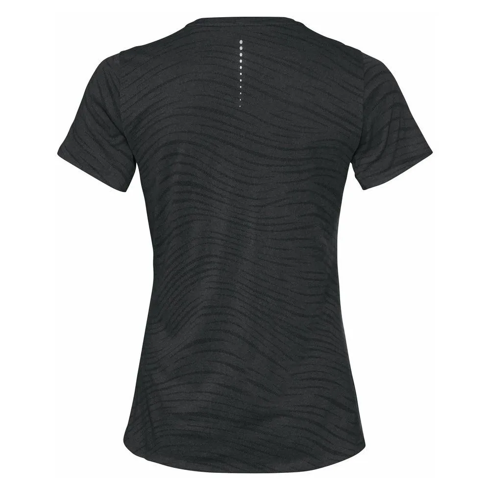 Vêtements de sport ODLO Femme | Tee-shirt de running léger et rafraîchissant ODLO ZEROWEIGHT ENGINEERED CHILL-TEC Black Melange 