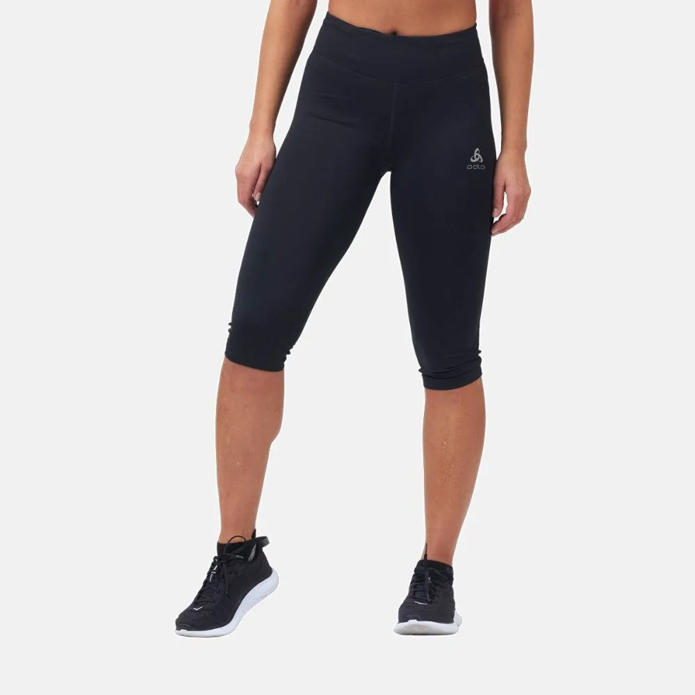 Vêtements de sport ODLO Femme| collant 3/4 de running avec construction sans couture ODLO essential noir pour Femme| 322991-1500