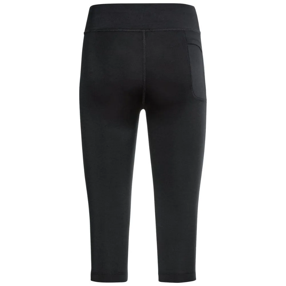 Vêtements de sport ODLO Femme| collant 3/4 de running avec construction sans couture ODLO essential noir pour Femme| 322991-1500