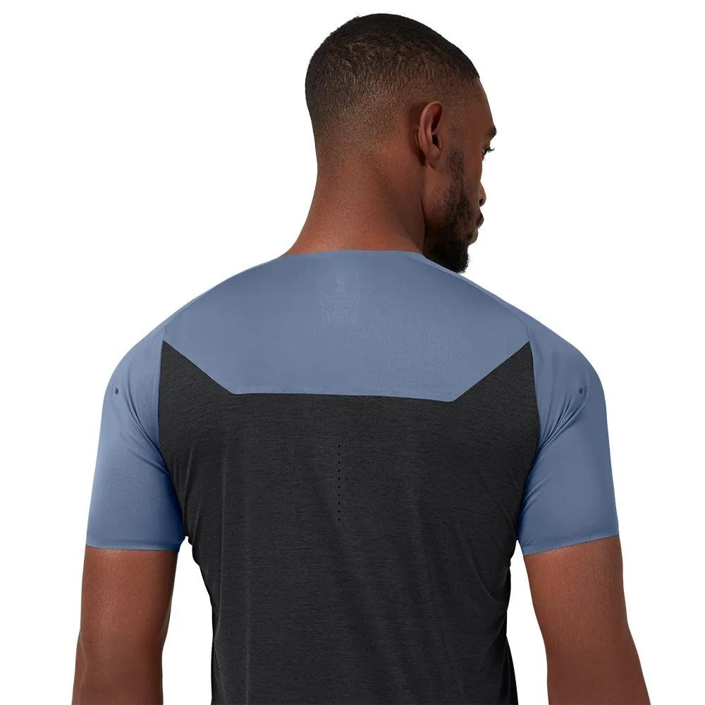 Vêtements de sport On Running Homme | Tee-shirt de course technique On Running Performance-T Cerulean/Black pour homme | 102.002