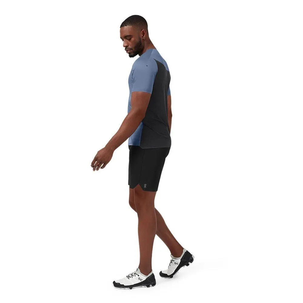 Vêtements de sport On Running Homme | Tee-shirt de course technique On Running Performance-T Cerulean/Black pour homme | 102.002