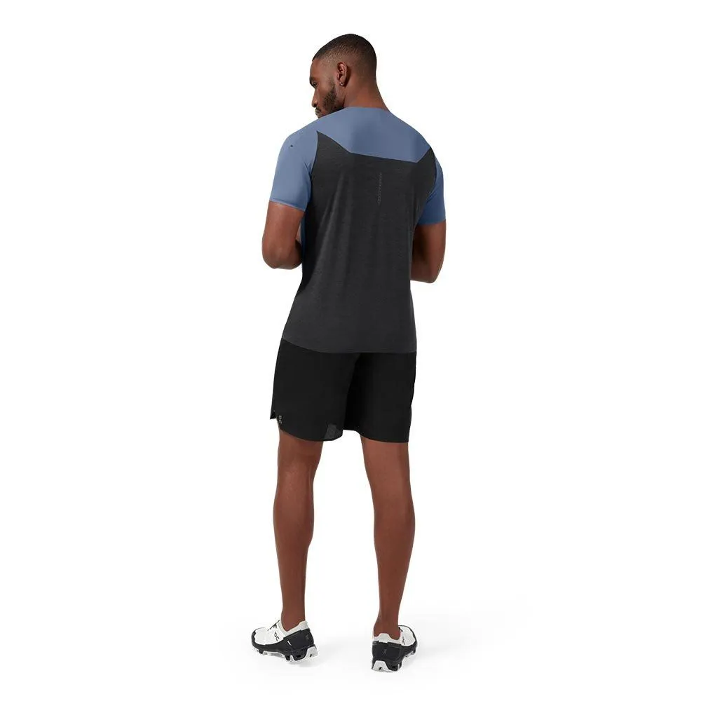 Vêtements de sport On Running Homme | Tee-shirt de course technique On Running Performance-T Cerulean/Black pour homme | 102.002